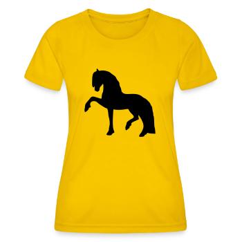 Étape espagnole - T-shirt sport Femme - jaune d'œuf - Devant - AI Model Female 172 dark (172cm)