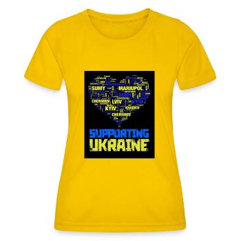 Ukraine - T-shirt sport Femme - jaune d'œuf - Devant - AI Model Female 172 dark (172cm)