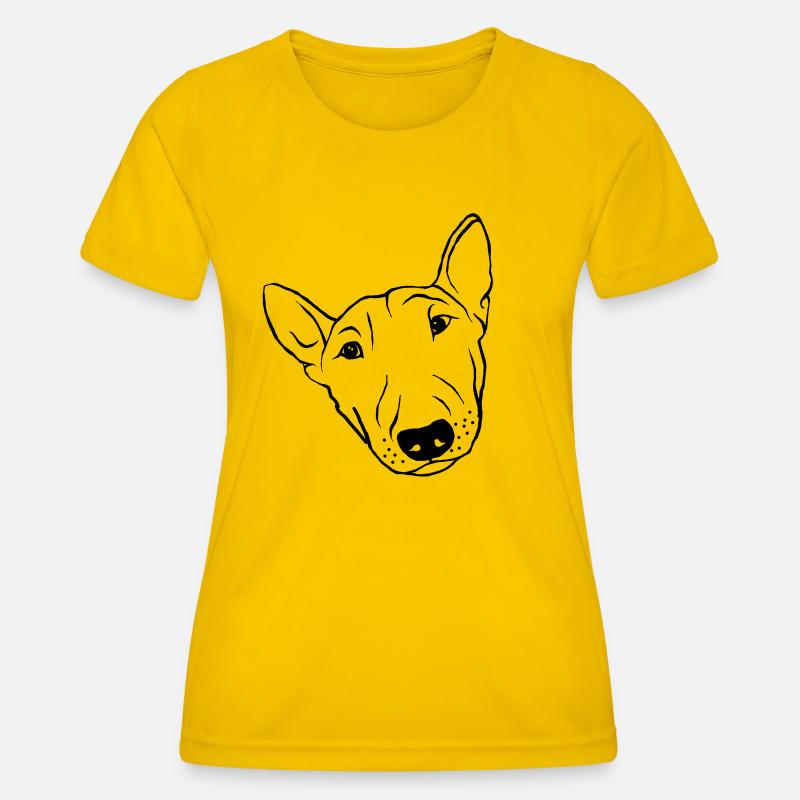 bull terrier - Women's Functional T-Shirt - egg yellow