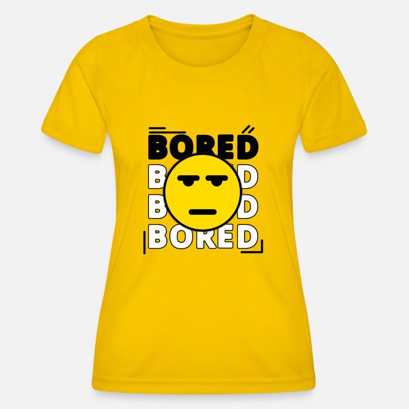 Bored Face - Women's Functional T-Shirt - egg yellow