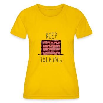 Gardez Parler - T-shirt sport Femme - jaune d'œuf - Devant - AI Model Female 172 dark (172cm)