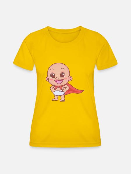 Baby Hero - Frauen Funktions-T-Shirt - Eigelb