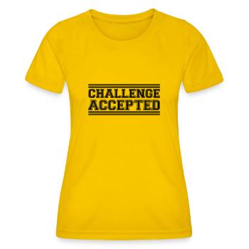 Challenge Accepted Design - Women's Functional T-Shirt - egg yellow - Front - AI Model Female 172 dark (172cm)