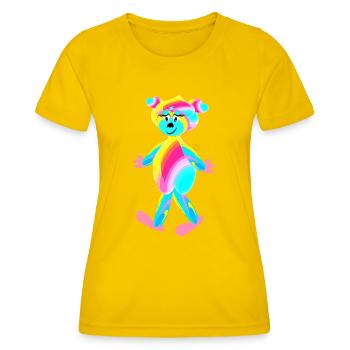 Regenbogenpaul - Tierchen - Kinder - Frauen Funktions-T-Shirt - Eigelb - Vorne - AI Model Female 172 dark (172cm)