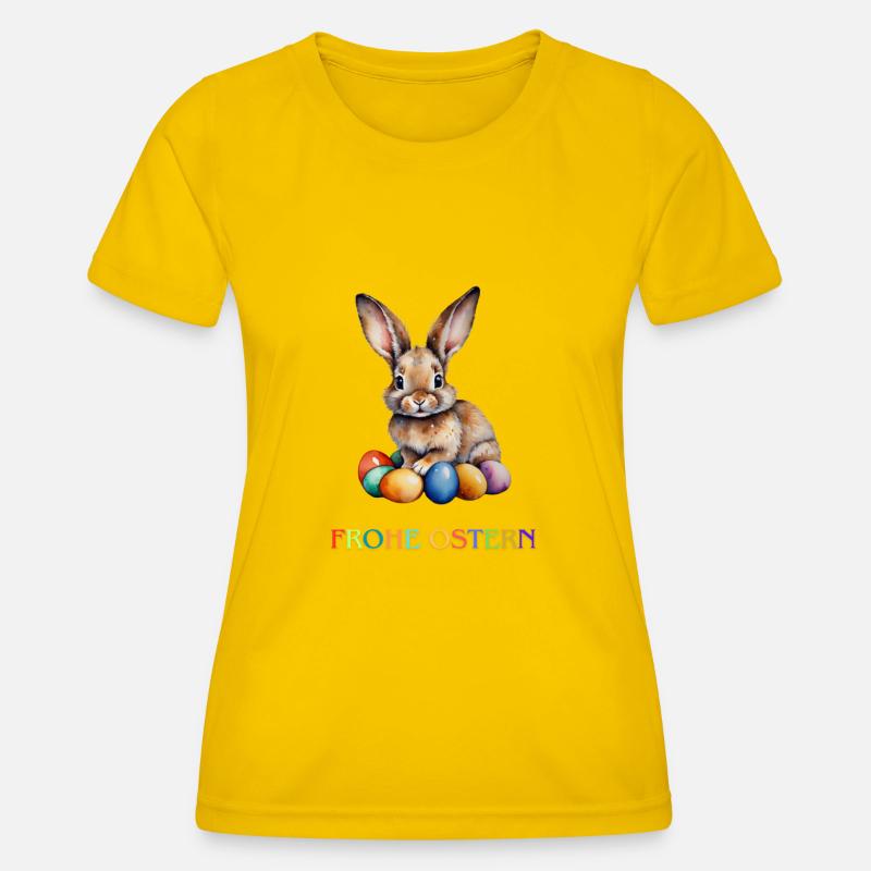 Happy Easter - Women's Functional T-Shirt - egg yellow