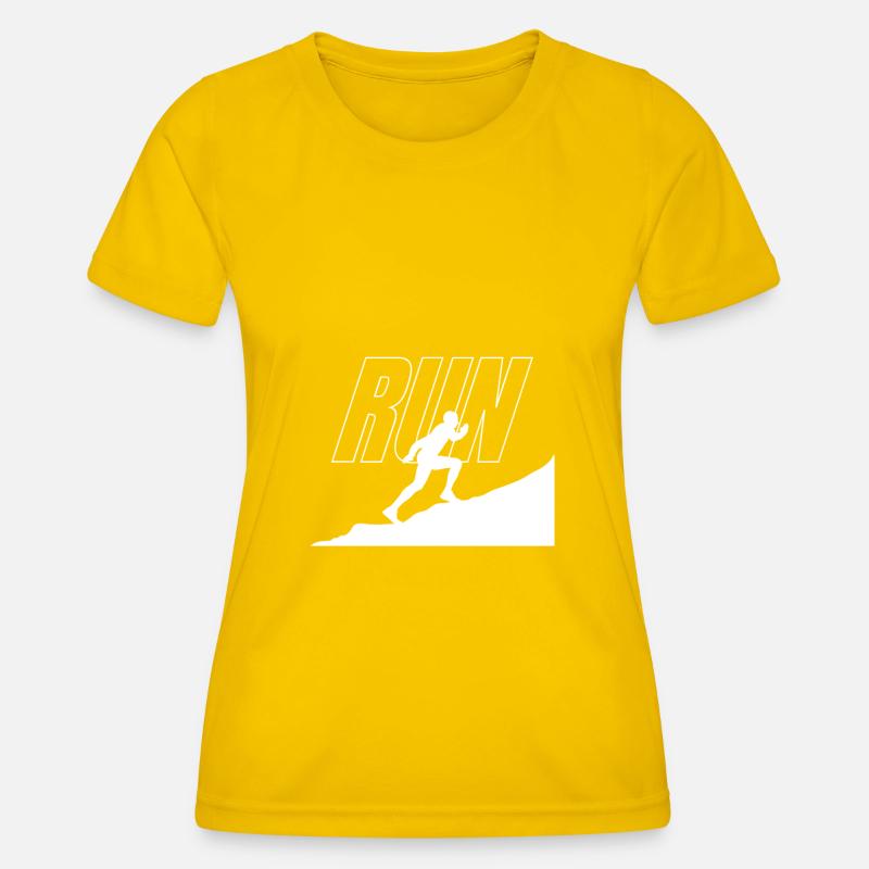 Running Design | Runner & Jogger Gift Idea - Women's Functional T-Shirt - egg yellow