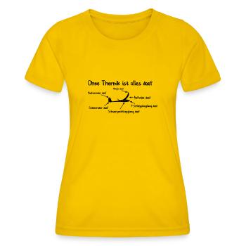 Segelflugzeug Segelfliegen Segelflieger - Frauen Funktions-T-Shirt - Eigelb - Vorne - AI Model Female 172 dark (172cm)