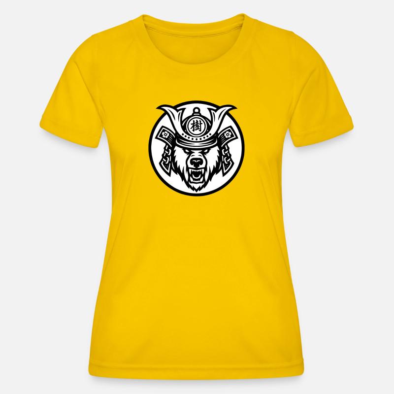 Samurai Bear Ju-1 - Women's Functional T-Shirt - egg yellow