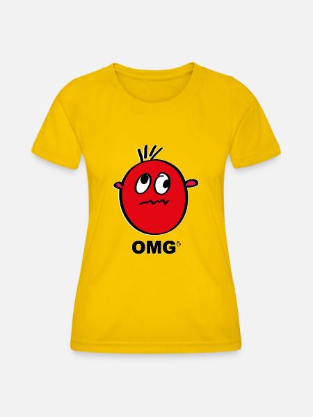 omg smilie - Frauen Funktions-T-Shirt - Eigelb