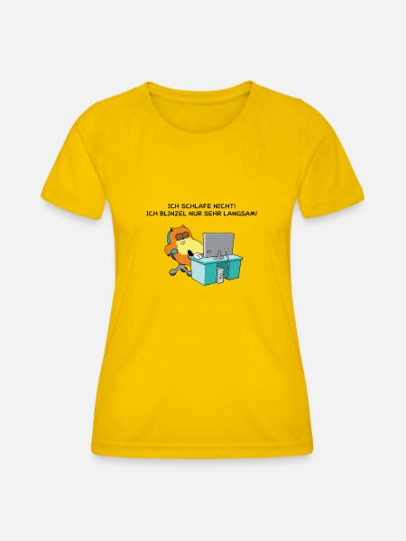 Hamster Blinzel - Frauen Funktions-T-Shirt - Eigelb