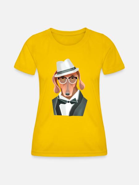 Toby Chic - Frauen Funktions-T-Shirt - Eigelb