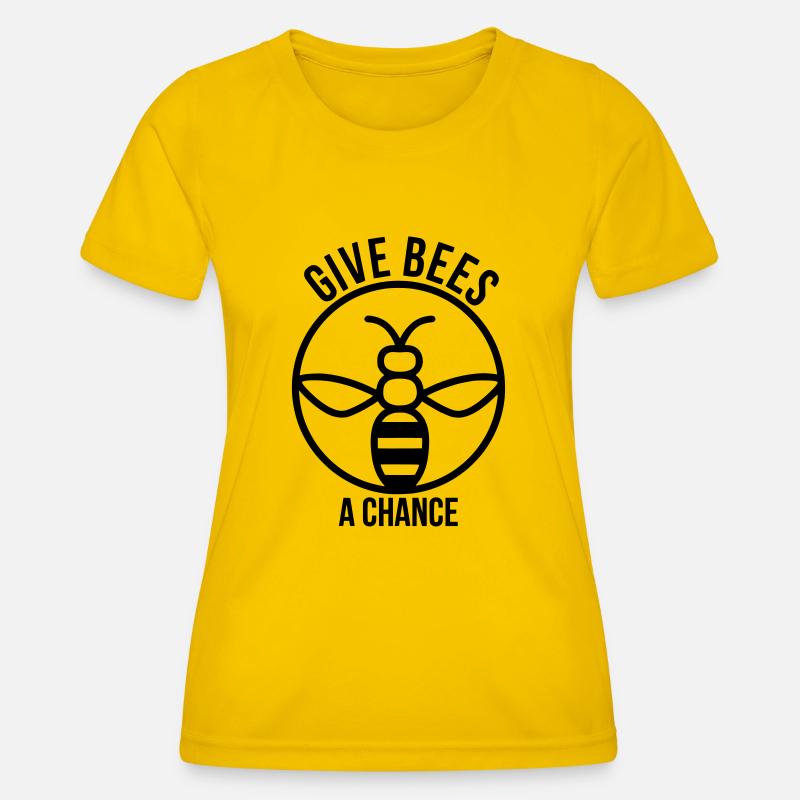 Save the bees - Women's Functional T-Shirt - egg yellow