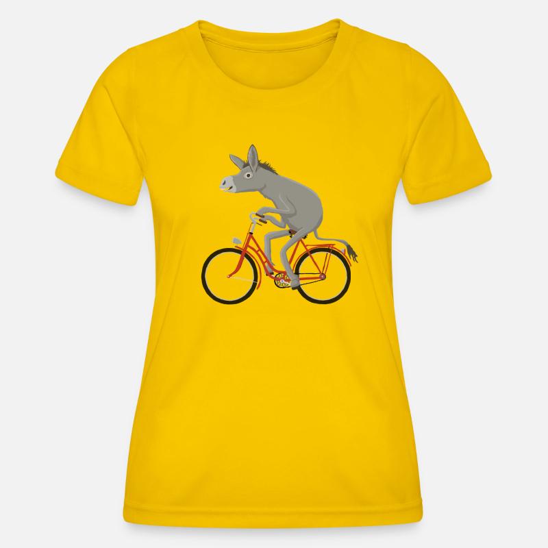 Bikes red - Women's Functional T-Shirt - egg yellow