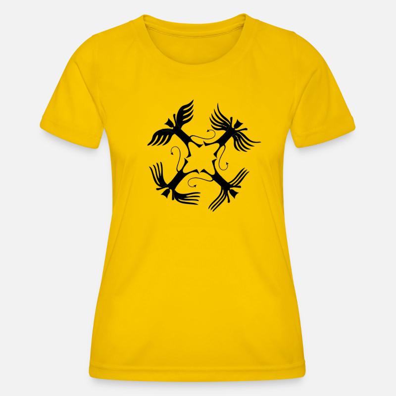 Devils circle - Women's Functional T-Shirt - egg yellow