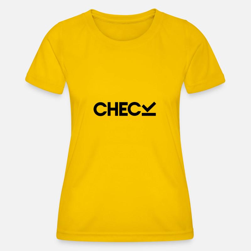 Check - Women's Functional T-Shirt - egg yellow