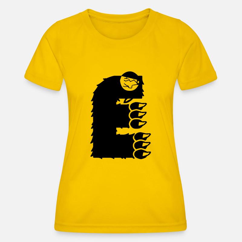 Monster Letter E - Women's Functional T-Shirt - egg yellow