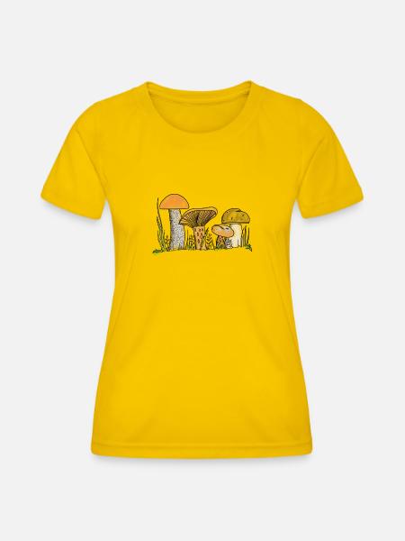 Mushrooms - Frauen Funktions-T-Shirt - Eigelb