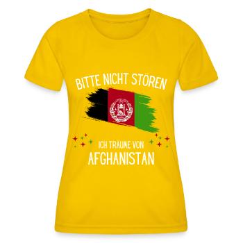 Bitte Nicht Stören Ich Träume Von Afghanistan - Frauen Funktions-T-Shirt - Eigelb - Vorne - AI Model Female 172 dark (172cm)