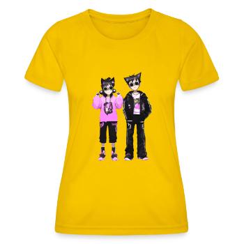 Cosplay Garçon et Fille - T-shirt sport Femme - jaune d'œuf - Devant - AI Model Female 172 dark (172cm)