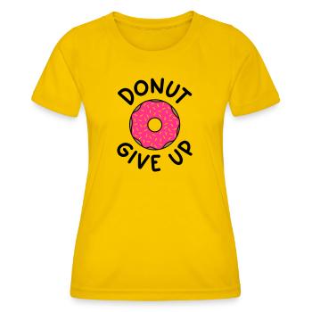 Donut abandonner - T-shirt sport Femme - jaune d'œuf - Devant - AI Model Female 172 dark (172cm)
