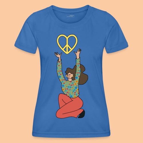 She holds the peace sign up - Women's Functional T-Shirt