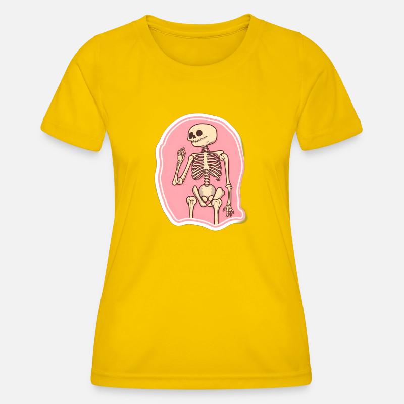 Skeleton Joy - Women's Functional T-Shirt - egg yellow