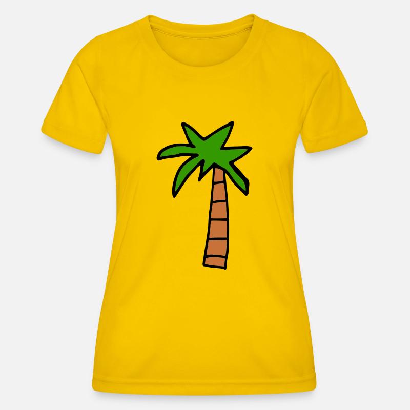 Palm tree - Women's Functional T-Shirt - egg yellow