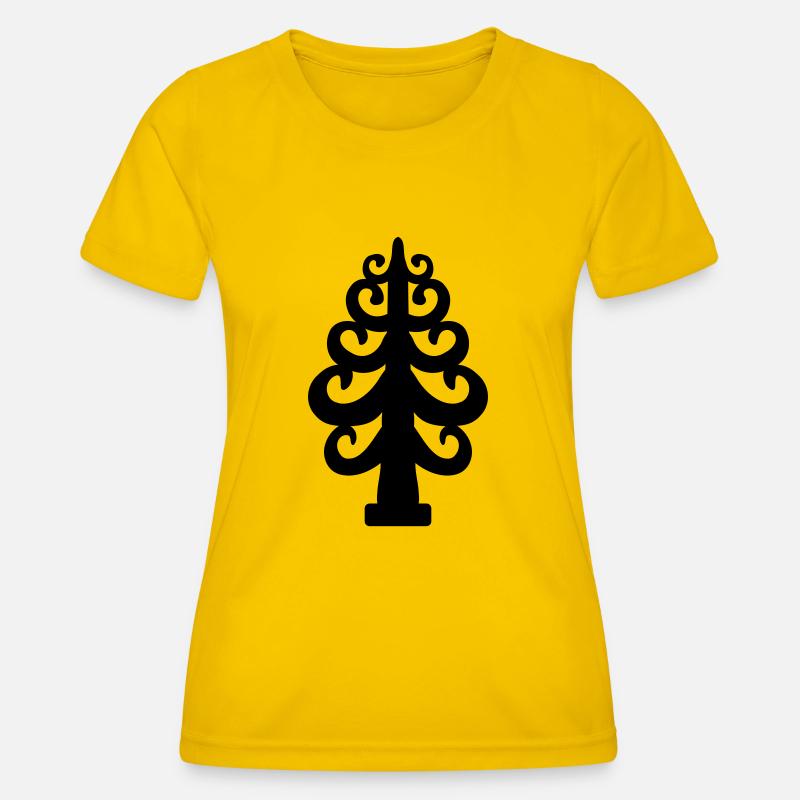 Clamping trees - Women's Functional T-Shirt - egg yellow