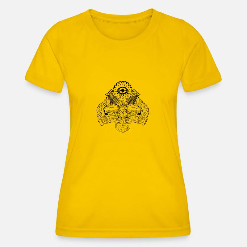 Parallel Human Thought - Women's Functional T-Shirt - egg yellow