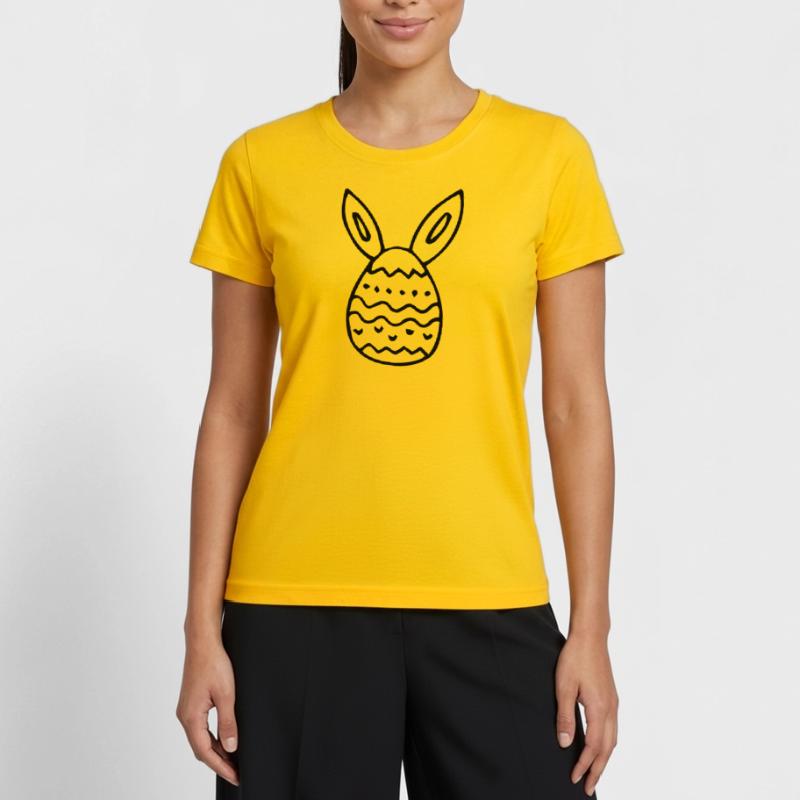 Easter egg with rabbit ears gift idea Easter gift Women's Functional T-Shirt