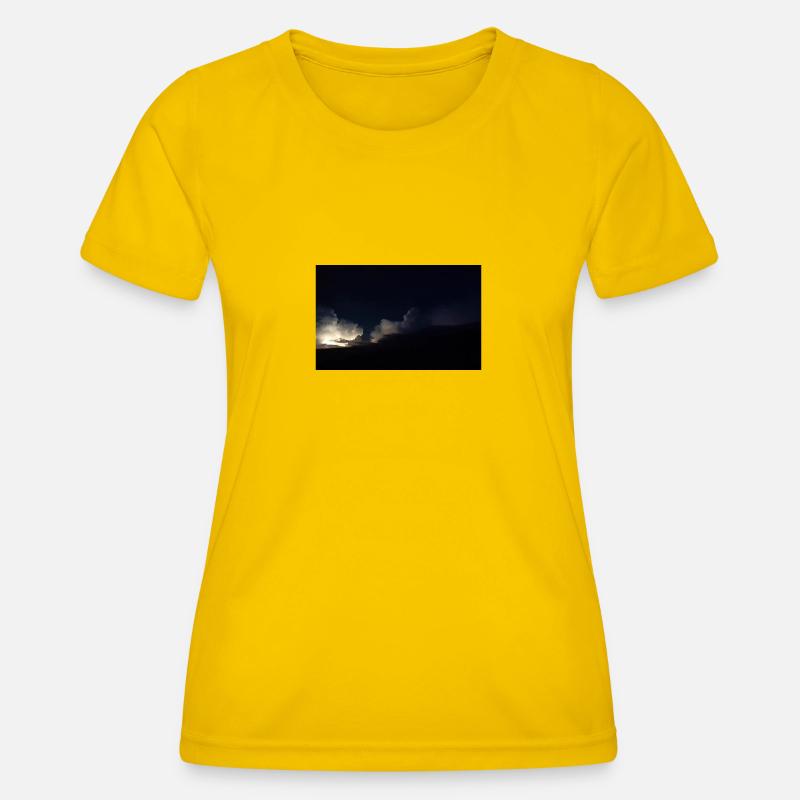 Thunderstorms at night - Women's Functional T-Shirt - egg yellow