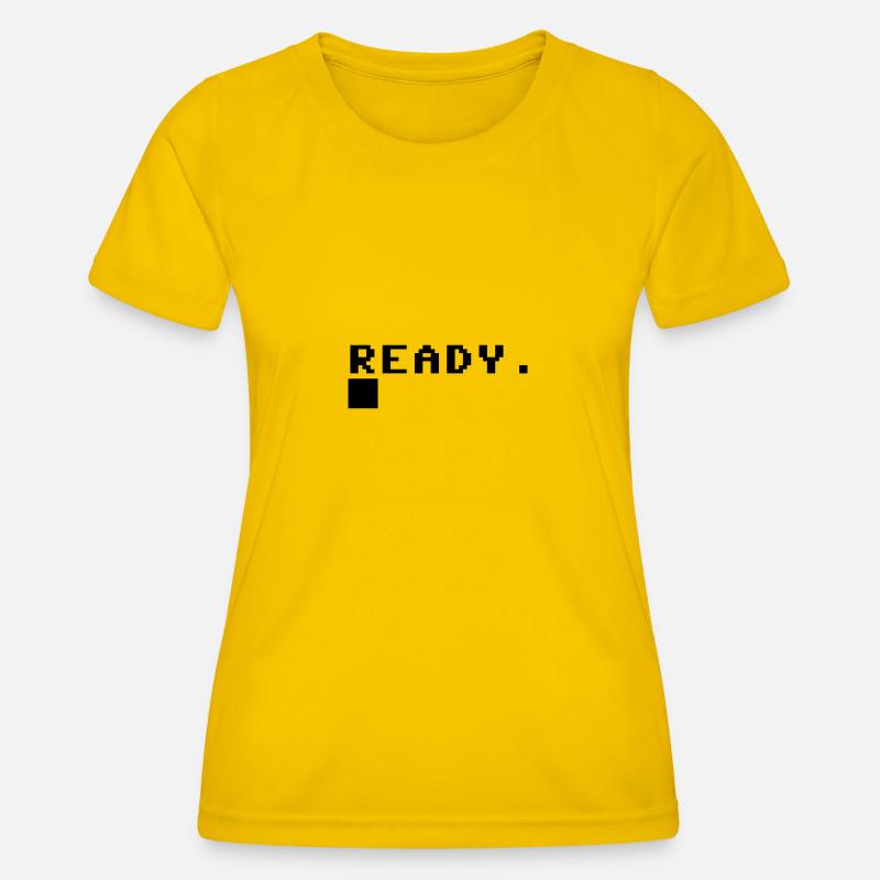 C64 Gamer Gift Idea Retro Computer - Women's Functional T-Shirt - egg yellow