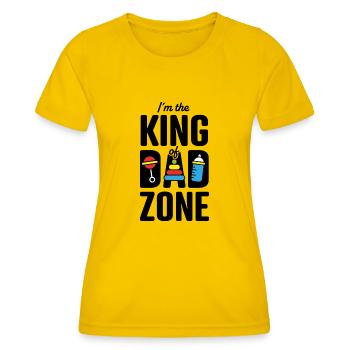 Soyez le roi de DAD Zone ! - T-shirt sport Femme - jaune d'œuf - Devant - AI Model Female 172 dark (172cm)