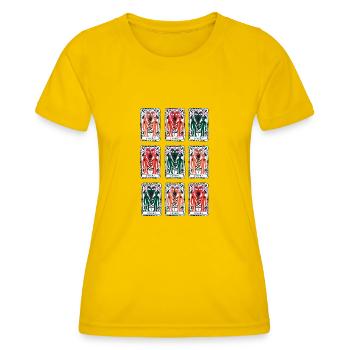 Lovers Card - Women's Functional T-Shirt - egg yellow - Front - AI Model Female 172 dark (172cm)