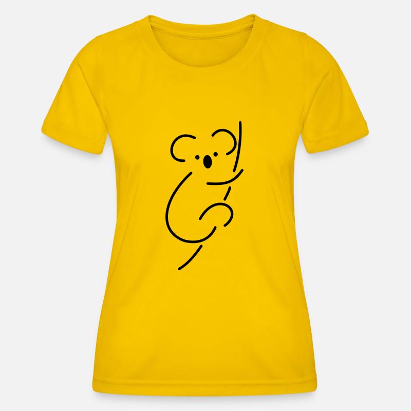 Koala sketch - Women's Functional T-Shirt - egg yellow