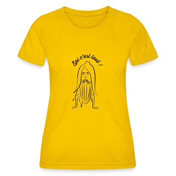 Epi c'est tout ! - T-shirt sport Femme - jaune d'œuf - Devant - AI Model Female 172 dark (172cm)