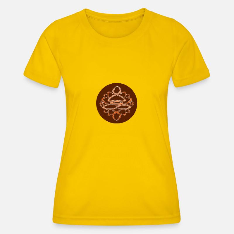 Handpan,Buddha - Women's Functional T-Shirt - egg yellow