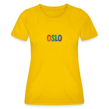 OSLO - Frauen Funktions-T-Shirt - Eigelb - Vorne - AI Model Female 172 dark (172cm)