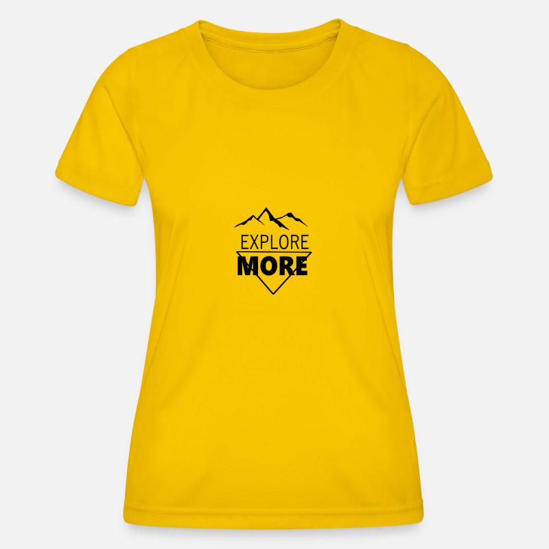 Explore more - Women's Functional T-Shirt - egg yellow