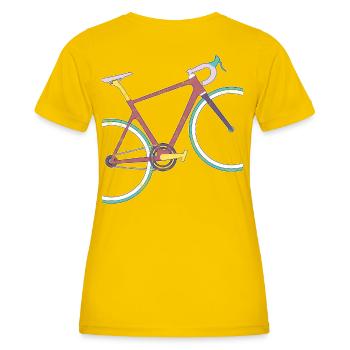 Retro Vintage Grunge Rennrad Modern Cycling Design - Frauen Funktions-T-Shirt - Eigelb - Hinten - AI Model Female 172 dark (172cm)