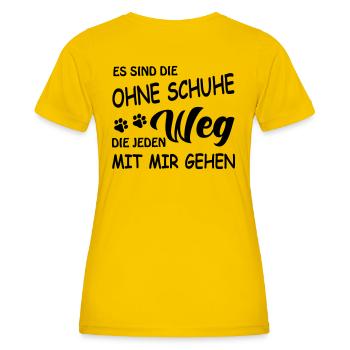 Treuer Begleiter - Hunde - Frauen Funktions-T-Shirt - Eigelb - Hinten - AI Model Female 172 dark (172cm)