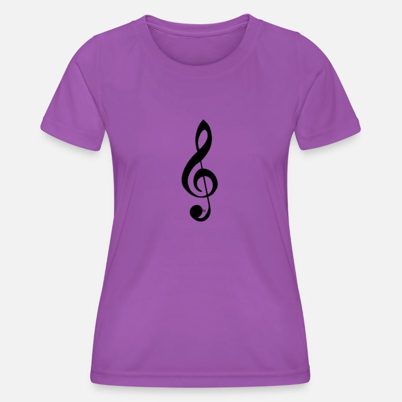 Treble clef - Women's Functional T-Shirt - purple
