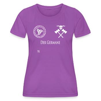Der Germane - Frauen Funktions-T-Shirt - Violett - Vorne - AI Model Female 172 dark (172cm)
