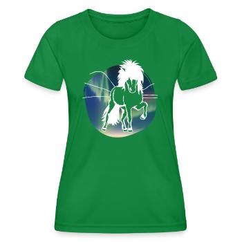 Polarlicht-Tölter white - Frauen Funktions-T-Shirt - Kelly Green - Vorne - AI Model Female 172 dark (172cm)