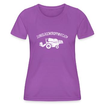 Runkelroiweroppmaschin weiss - Frauen Funktions-T-Shirt - Violett - Vorne - AI Model Female 172 dark (172cm)