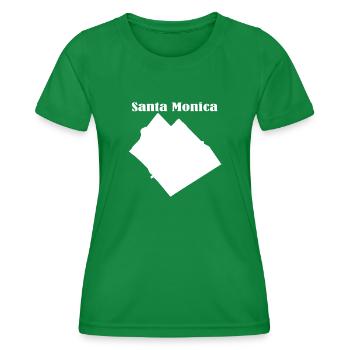 Santa Monica L.A. weiß - Frauen Funktions-T-Shirt - Kelly Green - Vorne - AI Model Female 172 dark (172cm)
