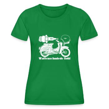 Simson Schwalbe KR51 Waff - Frauen Funktions-T-Shirt - Kelly Green - Vorne - AI Model Female 172 dark (172cm)