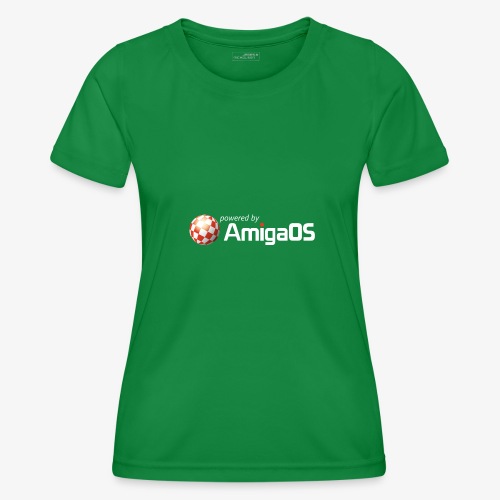 PoweredByAmigaOS white - Women's Functional T-Shirt