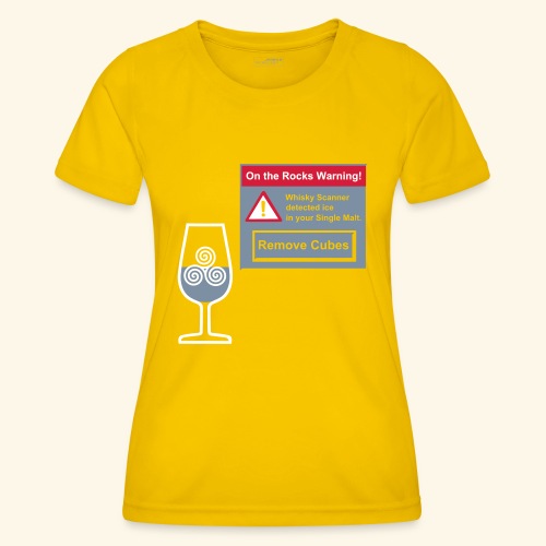 Whisky Spruch Pop-up Eiswarnung - Frauen Funktions-T-Shirt