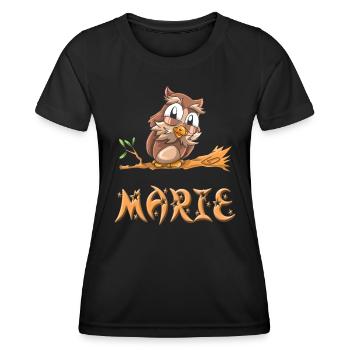 Owl Marie - Women's Functional T-Shirt - black - Front - AI Model Female 172 light (172cm)